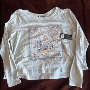 Wrangler Long Sleeve Tee - Cream with Graphic